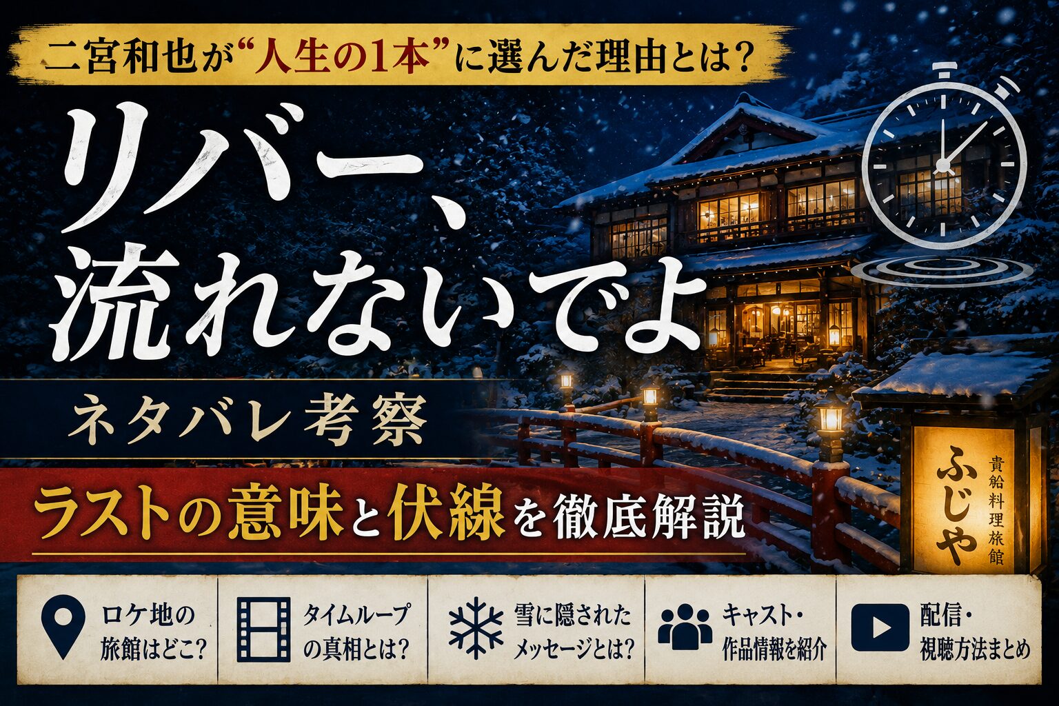 映画『リバー、流れないでよ』のラストの意味や伏線、ロケ地、タイムループの真相を考察したアイキャッチ画像