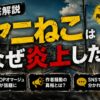 『ヤニねこ』はなぜ炎上したのかを解説するアイキャッチ画像。作者への誹謗中傷騒動や賛否の理由を紹介。