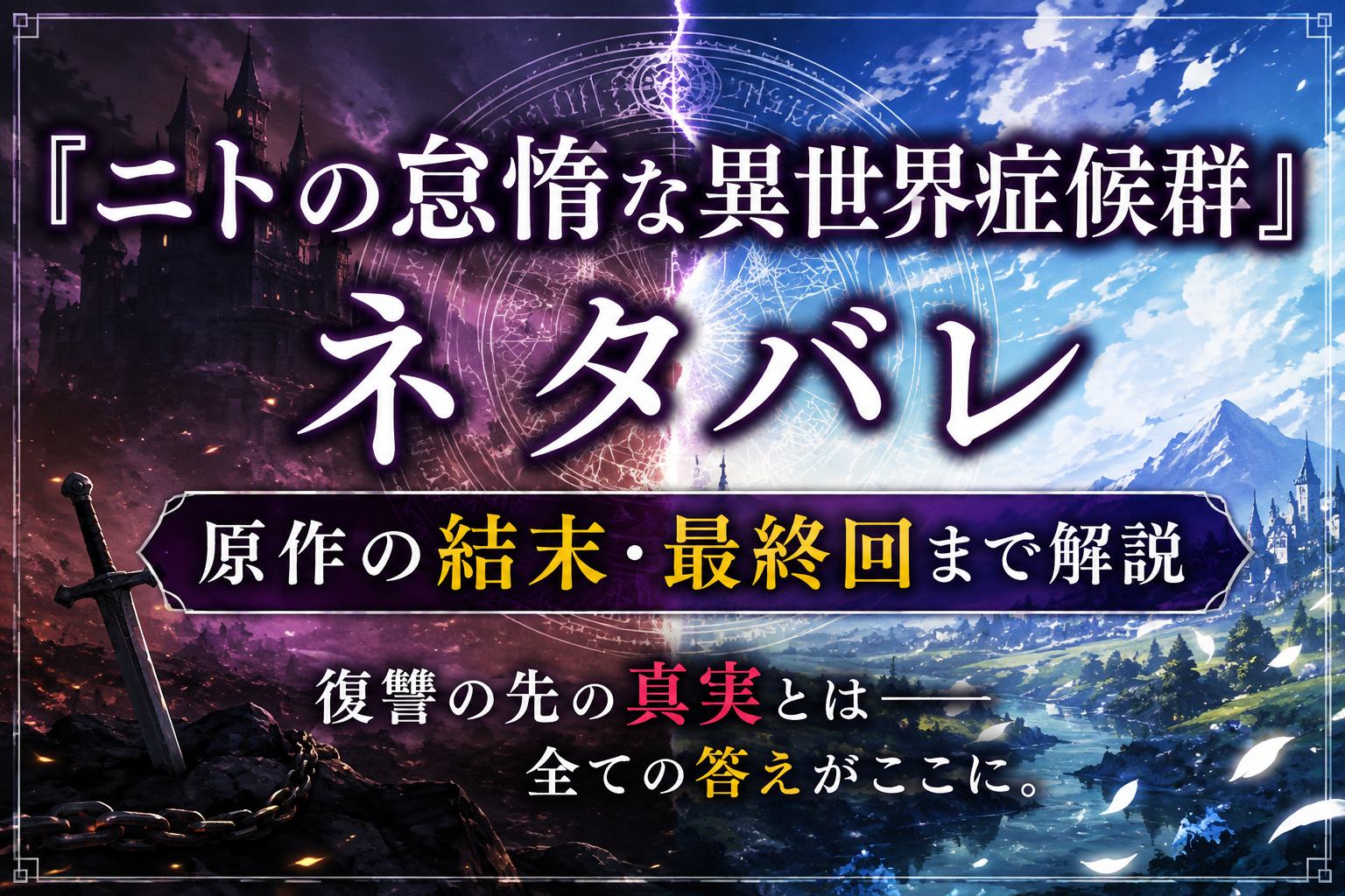 『ニトの怠惰な異世界症候群』ネタバレ・原作の結末と最終回を解説するアイキャッチ画像