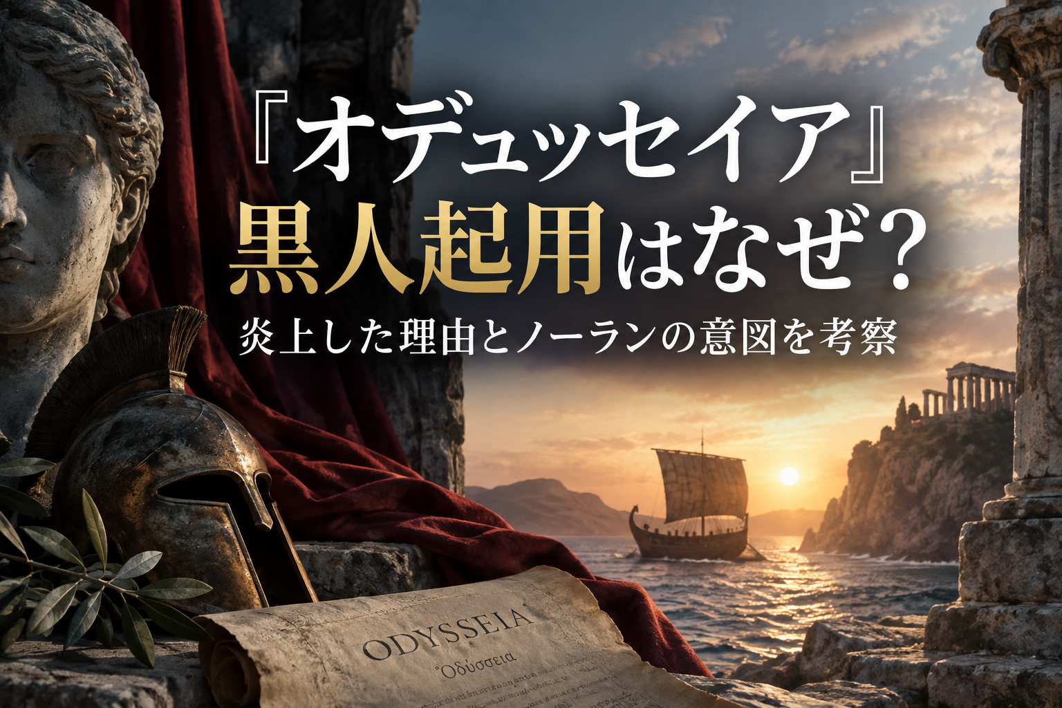 『オデュッセイア』黒人起用はなぜ？炎上した理由とノーランの意図を考察するアイキャッチ画像