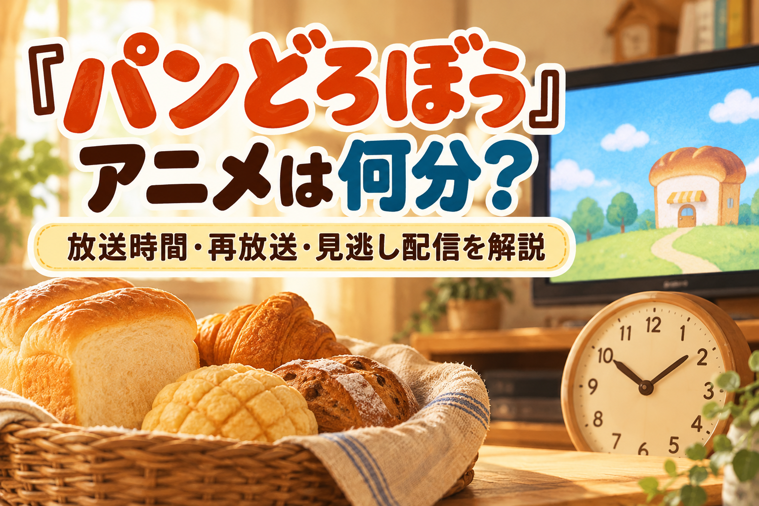 『パンどろぼう』アニメは何分？放送時間・再放送・見逃し配信を解説